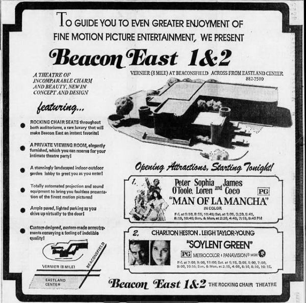 Beacon East Cinemas - 1973-05-25 Ad